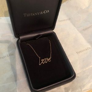 Tiffany’s rose gold love necklace